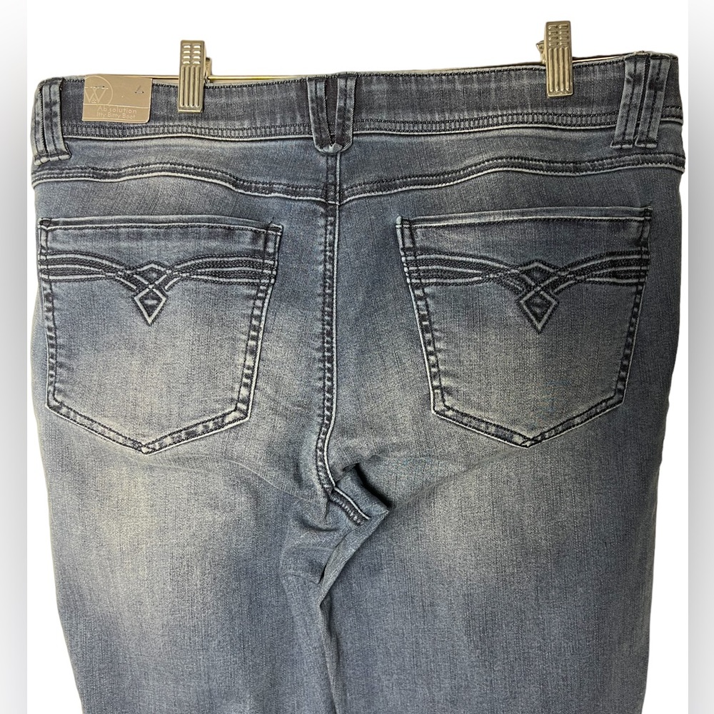 #251W☑️Wit & Wisdom Luxe Touch Itty Bitty Boot Blue Jeans - Picture 7 of 14